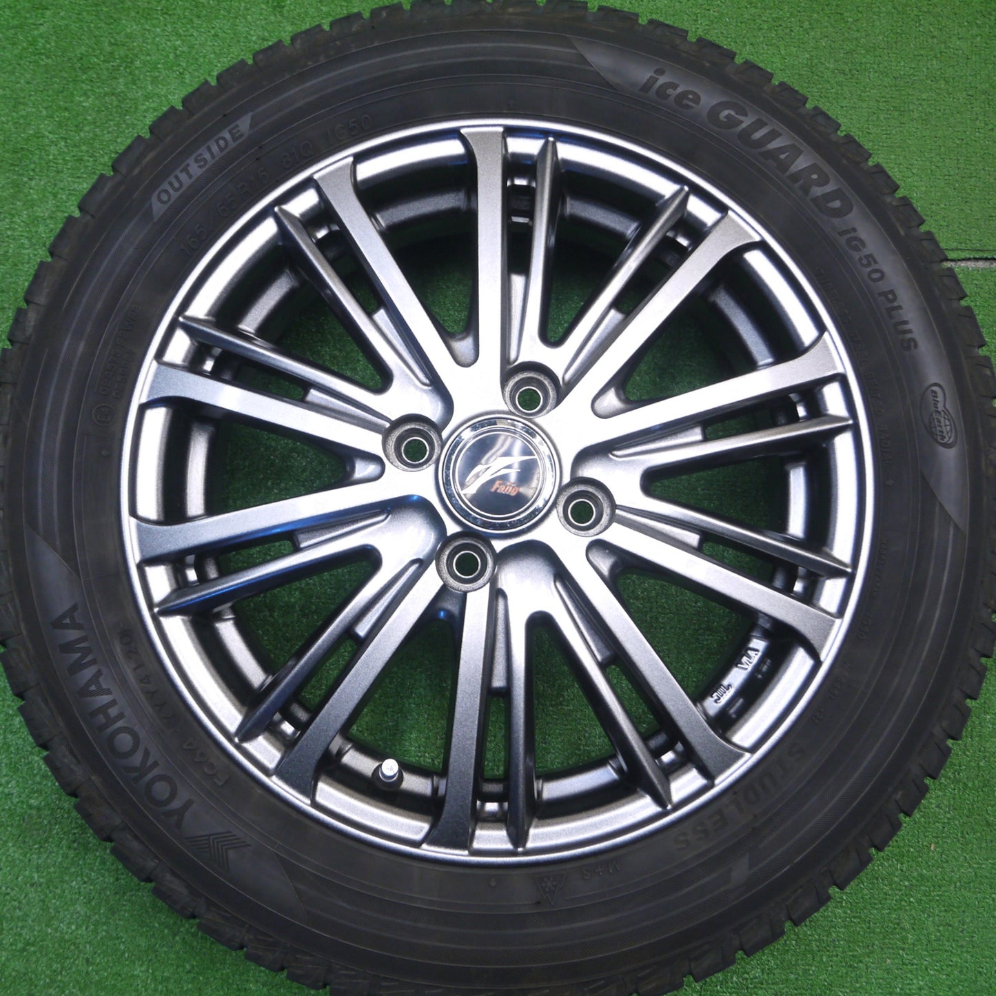 [送料無料] バリ溝！20年！キレイ！8.5分★スタッドレス 165/65R15 ヨコハマ アイスガード iG50 プラス Fang ファング 15インチ PCD100/4H★4111802Hス