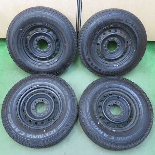 バリ溝！23年！9.5分以上★トヨタ 200系 ハイエース 純正 スチール 195/80R15 107/105L スタッドレス グッドイヤー アイスナビ CARGO カーゴ 15インチ PCD139.7/6H★6043012イス