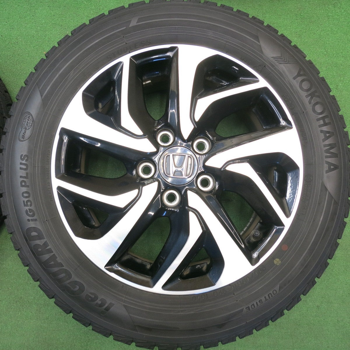 バリ溝！9分★ホンダ ステップワゴン スパーダ 純正 205/60R16 スタッドレス ヨコハマ アイスガード iG50 プラス 16インチ PCD114.3/5H★6041107HAス
