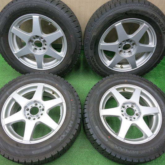 バリ溝！23年！キレイ！9.5分以上★スタッドレス 215/60R16 ダンロップ ウインターマックス WM02 社外 アルミ 16インチ PCD114.3 100/5H マルチ★4121303NJス