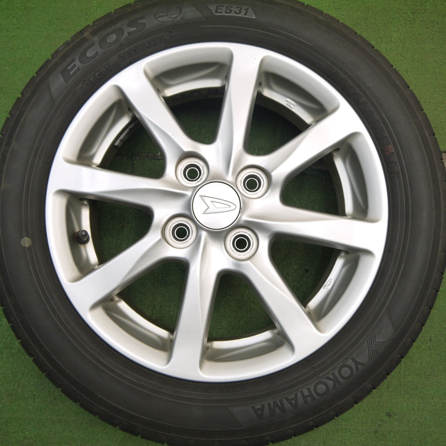 キレイ！21年★ダイハツ ムーヴ タント 等 純正 155/65R14 ヨコハマ エコス ES31 14インチ PCD100/4H★5052708Hノ