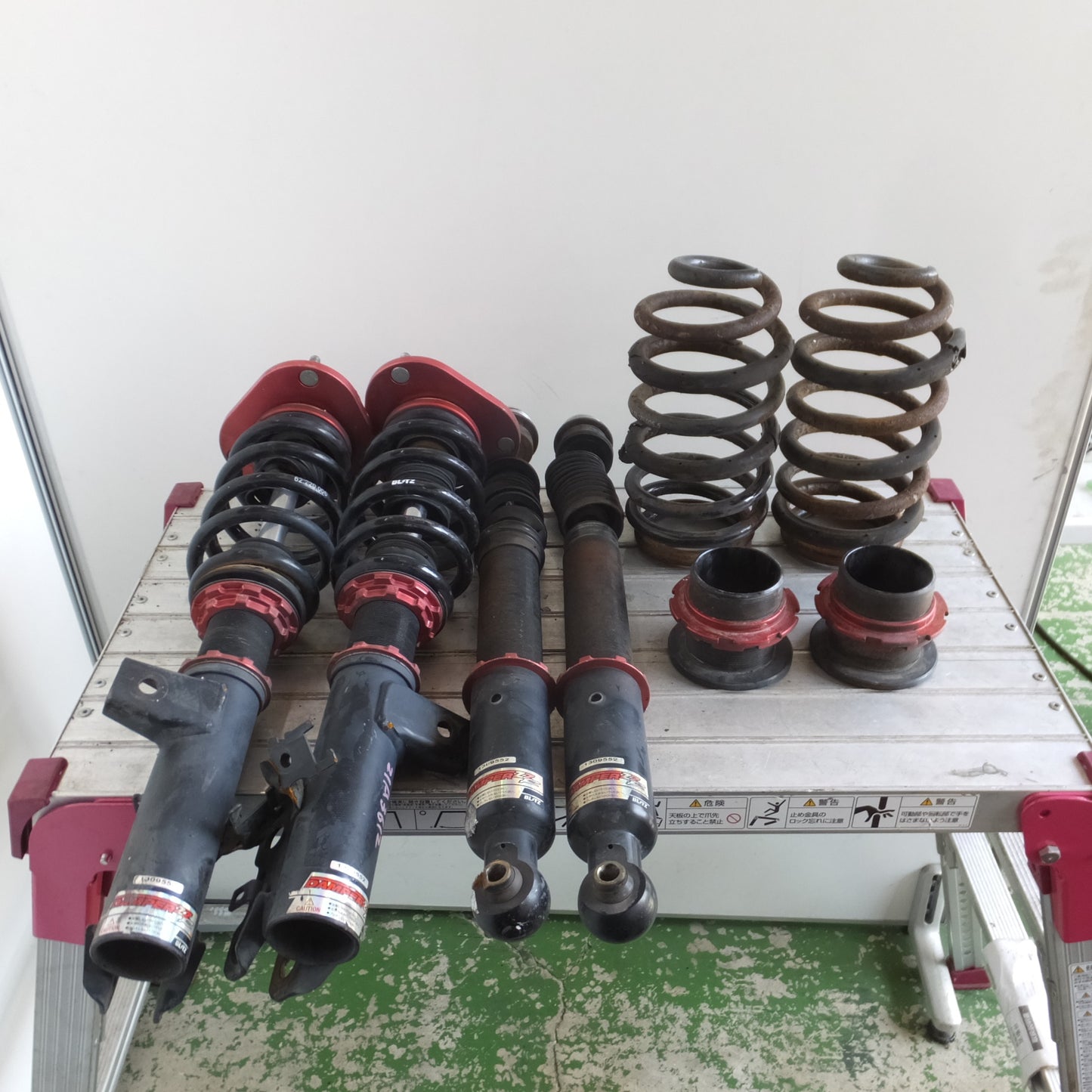 [送料無料] ◆GGH20系 アルファード ヴェルファイア BLITZ サスペンション DAMPER ZZR 車高調 ブリッツ ダンパー ZZ-R 現状品◆