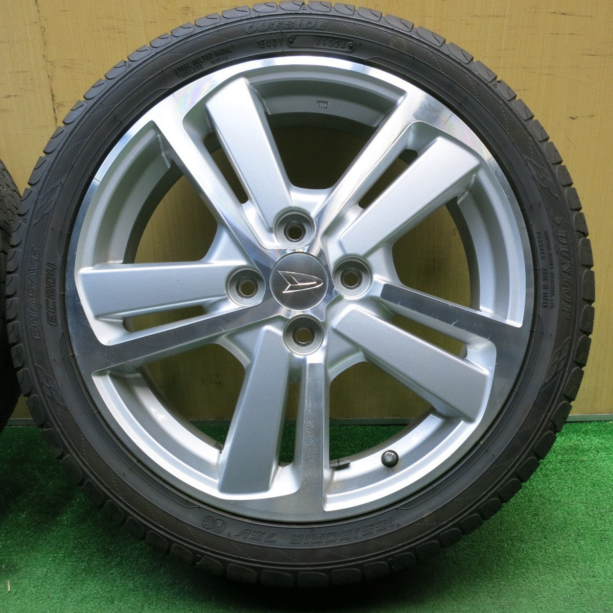 タイヤほぼ未使用！24年★ダイハツ LA400K コペン 純正 165/50R16 ダンロップ エナセーブ EC204 16インチ PCD100/4H★5042502NJノ