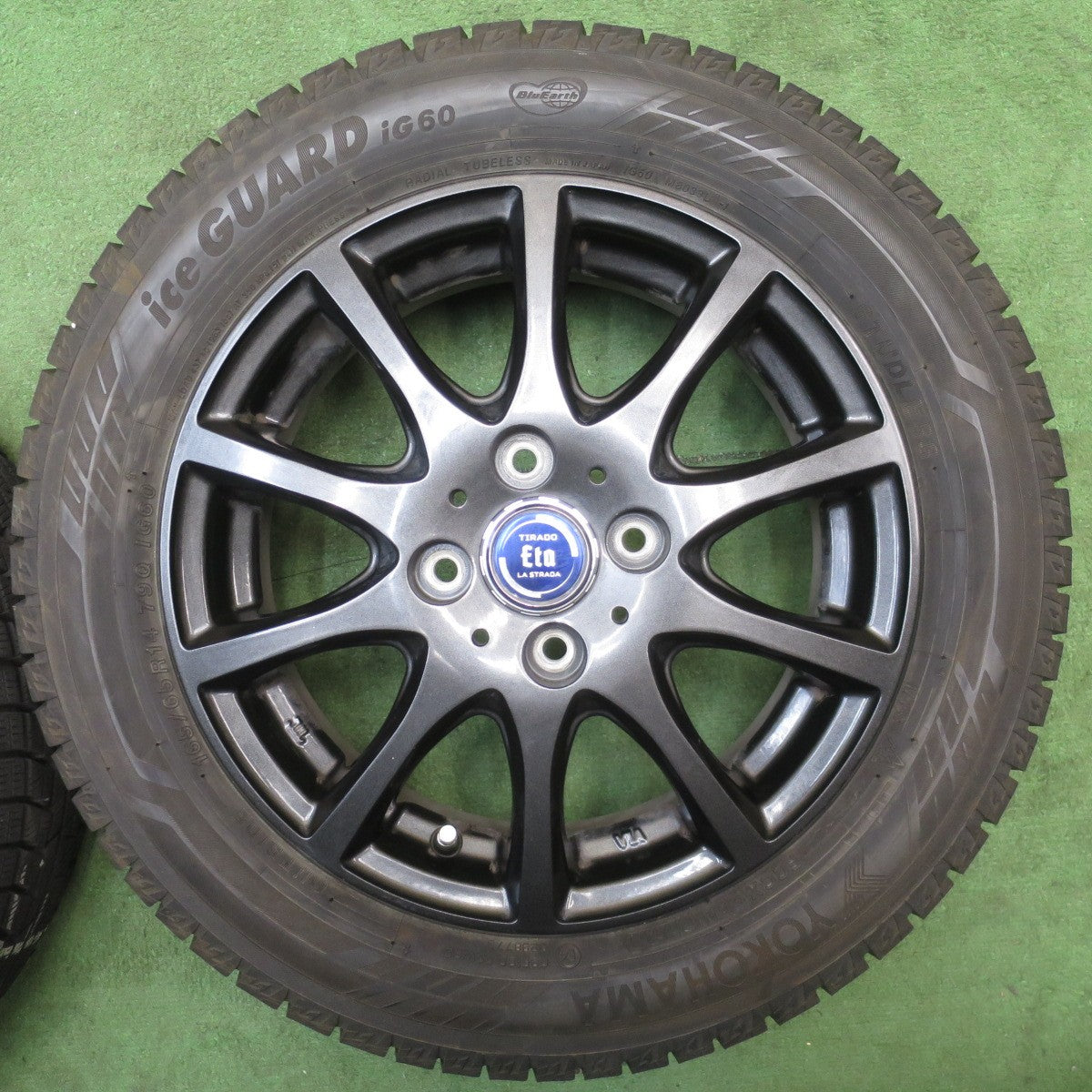バリ溝！23年！キレイ！9.5分★スタッドレス 165/65R14 ヨコハマ アイスガード iG60 TIRADO Eta LA STRADA 阿部商会 14インチ ハスラー ソリオ 等 PCD100/4H★6051502NJス