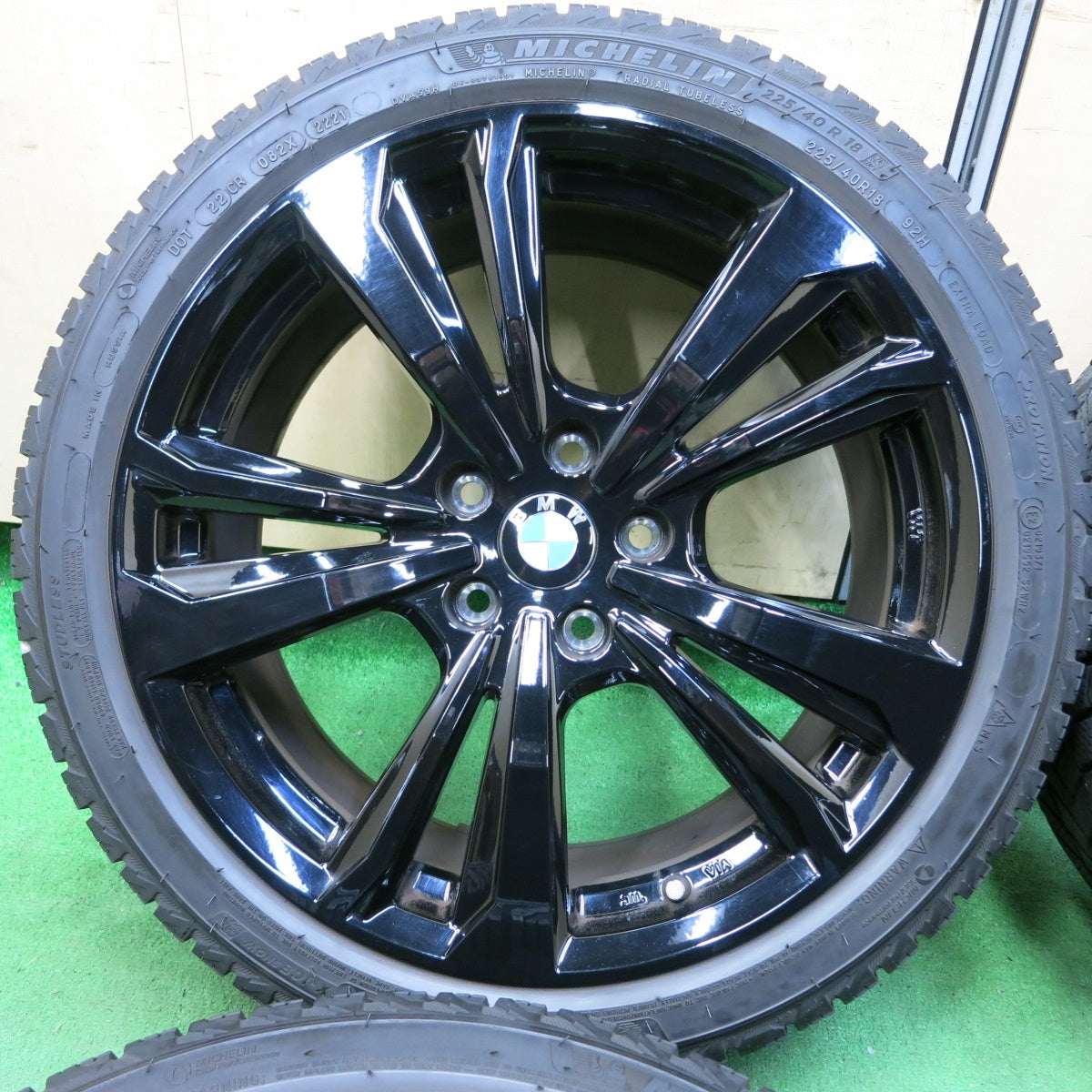 *送料無料* バリ溝！21年！9分★BMW 等 Smartline 365 225/40R18 スタッドレス ミシュラン X-ICE SNOW スマートライン 18インチ PCD112/5H★4091303SYス