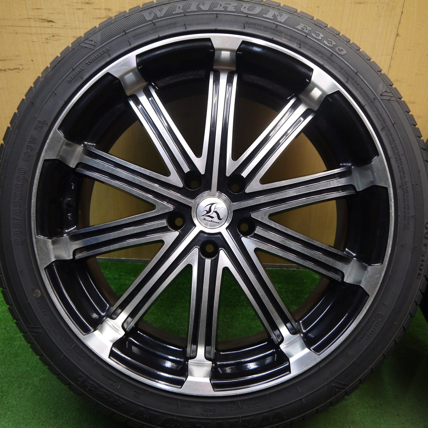 4本価格！21年★KASHINA V1 245/45R20 ウィンラン R330 カシーナ 20インチ PCD114.3/5H★5072509Hノ