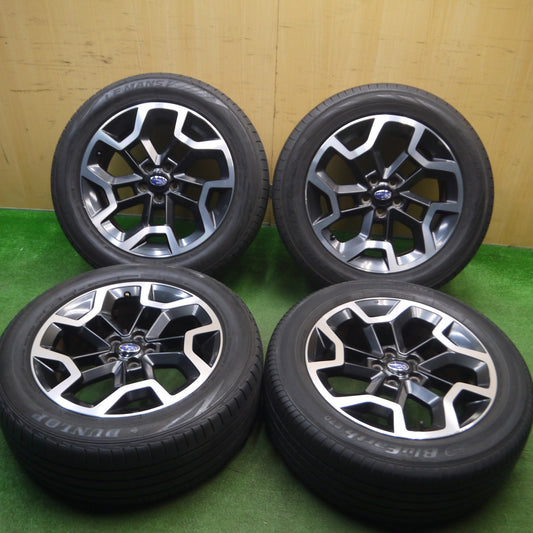 [送料無料] バリ溝！9分★スバル XV 純正 225/55R17 ヨコハマ ブルーアース RV-02 ダンロップ LE MANS V 17インチ PCD100/5H★5022811Hノ