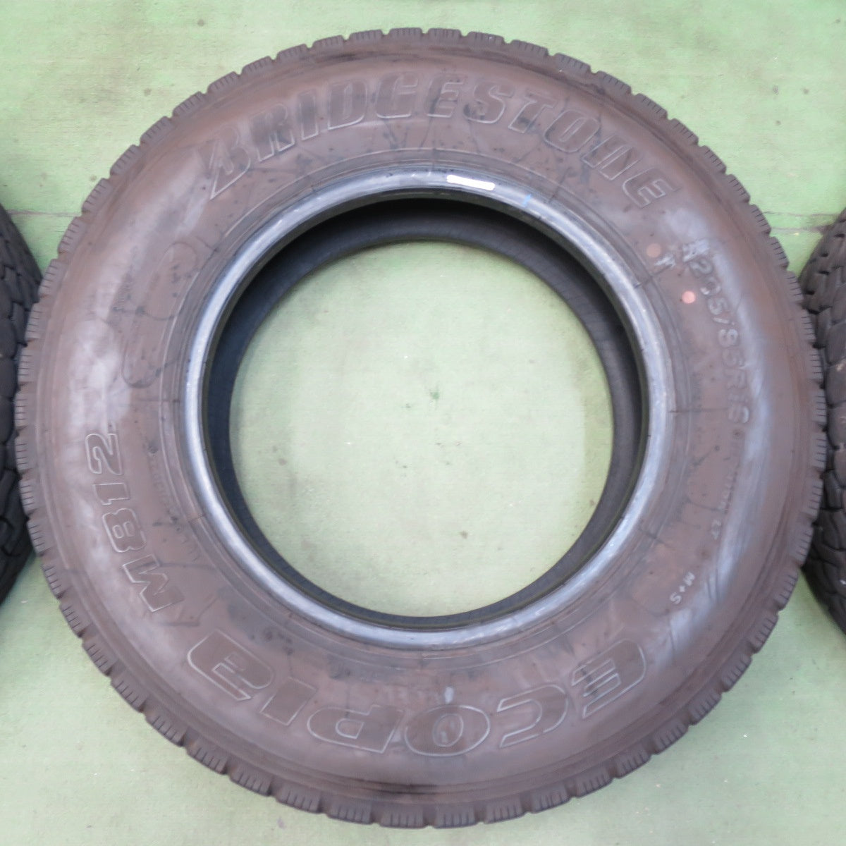 バリ溝！25年！9.5分！6本★トラック タイヤ 205/85R16 117/115N ブリヂストン エコピア M812 ミックス オールシーズン 16インチ★5102309イスタ
