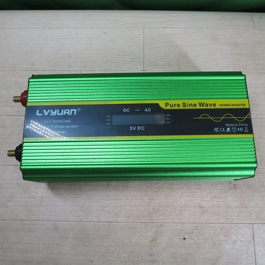未使用!リモコン付き☆LVYUAN 正弦波 パワー インバーター Pure Sine Wave 12V 2000W リョクエン 電力 供給☆