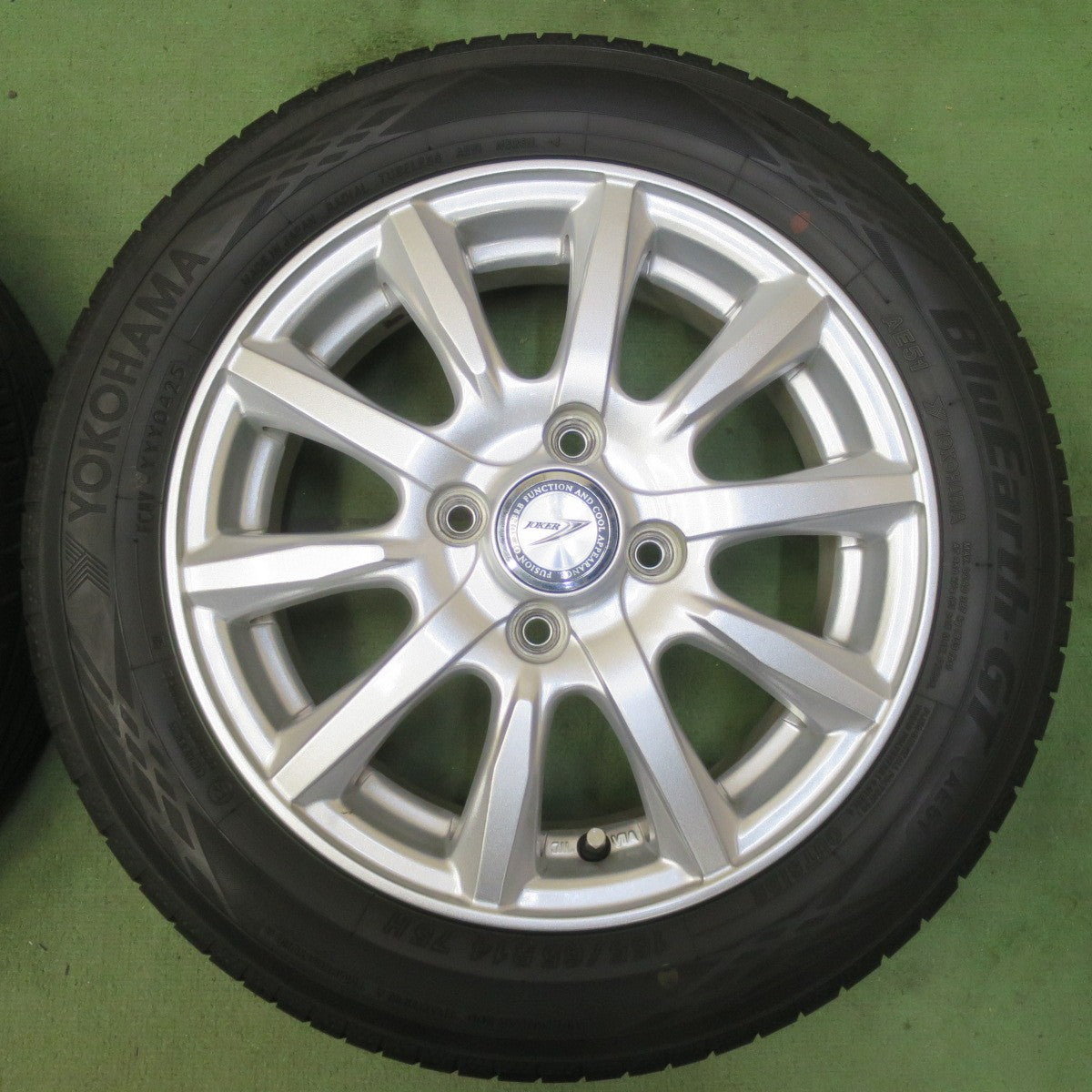 バリ溝！25年！キレイ！9分◎155/65R14 ヨコハマ BluEarth-GT AE51 JOKER ジョーカー ブルーアース 14インチ PCD100/4H◎6083113イノ