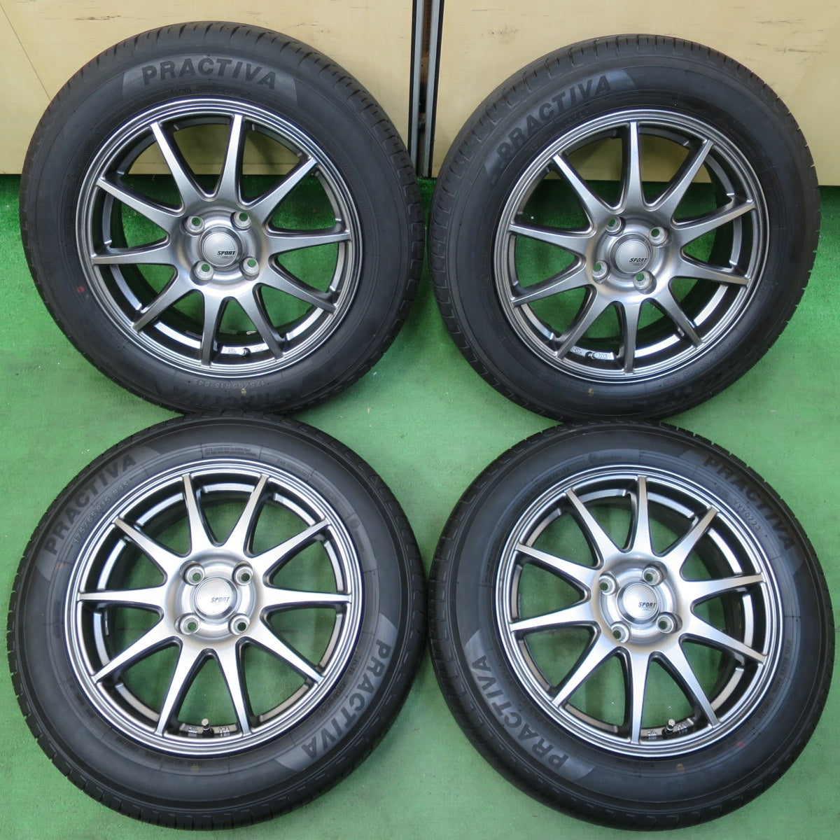 [送料無料] タイヤほぼ未使用！23年！キレイ★175/65R15 プラクティバ ヨコハマ SPORT ABELIA スポルト アベリア 15インチ PCD100/4H★5011312イノ