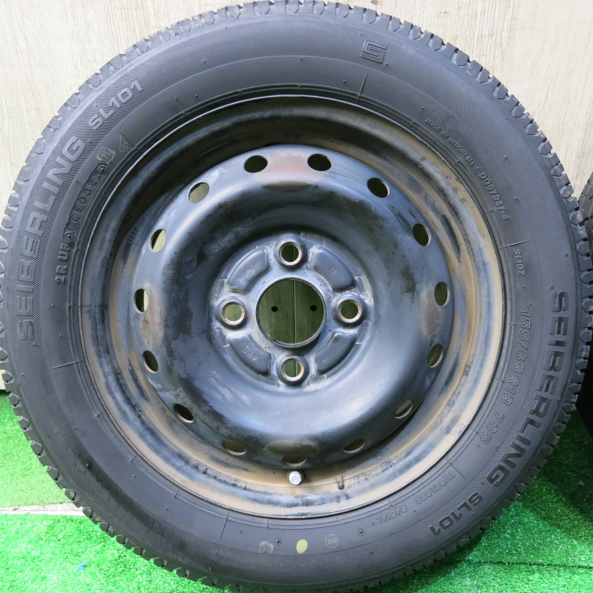 4本価格！23年★155/65R13 セイバーリング SL101 TOPY スチール 13インチ PCD100/4H★5062707HAノ