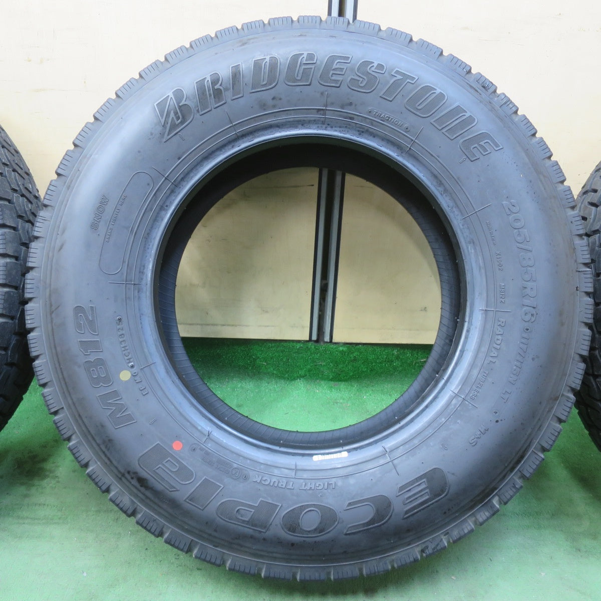 ほぼ未使用！25年！6本★トラック バス タイヤ 205/85R16 117/115N ブリヂストン エコピア M812 ミックス オールシーズン 16インチ★6013105イスタ
