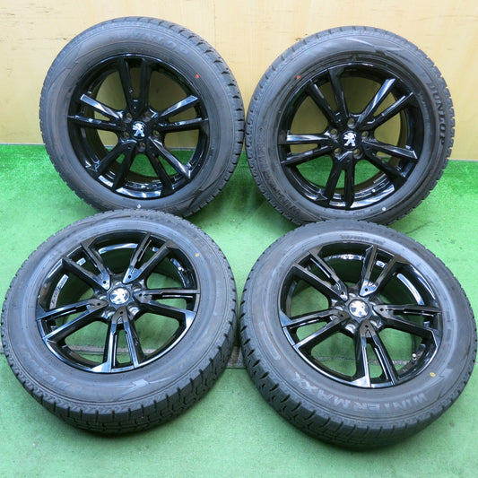 バリ溝！24年！9.5分★プジョー 3008 等 EUROTECH GAYA SOLI 215/60R17 スタッドレス ダンロップ ウインターマックス WM02 ユーロテック ガヤ ソリ PCD108/5H★5081402HAス