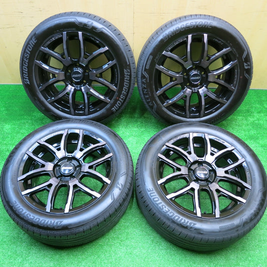 バリ溝！25年！キレイ！9.5分★RAYS TEAM DAYTONA F6 DRIVE 225/55R18 ブリヂストン アレンザ H/L 33 レイズ チーム デイトナ ドライブ 18インチ PCD114.3/5H★5101203HAノ