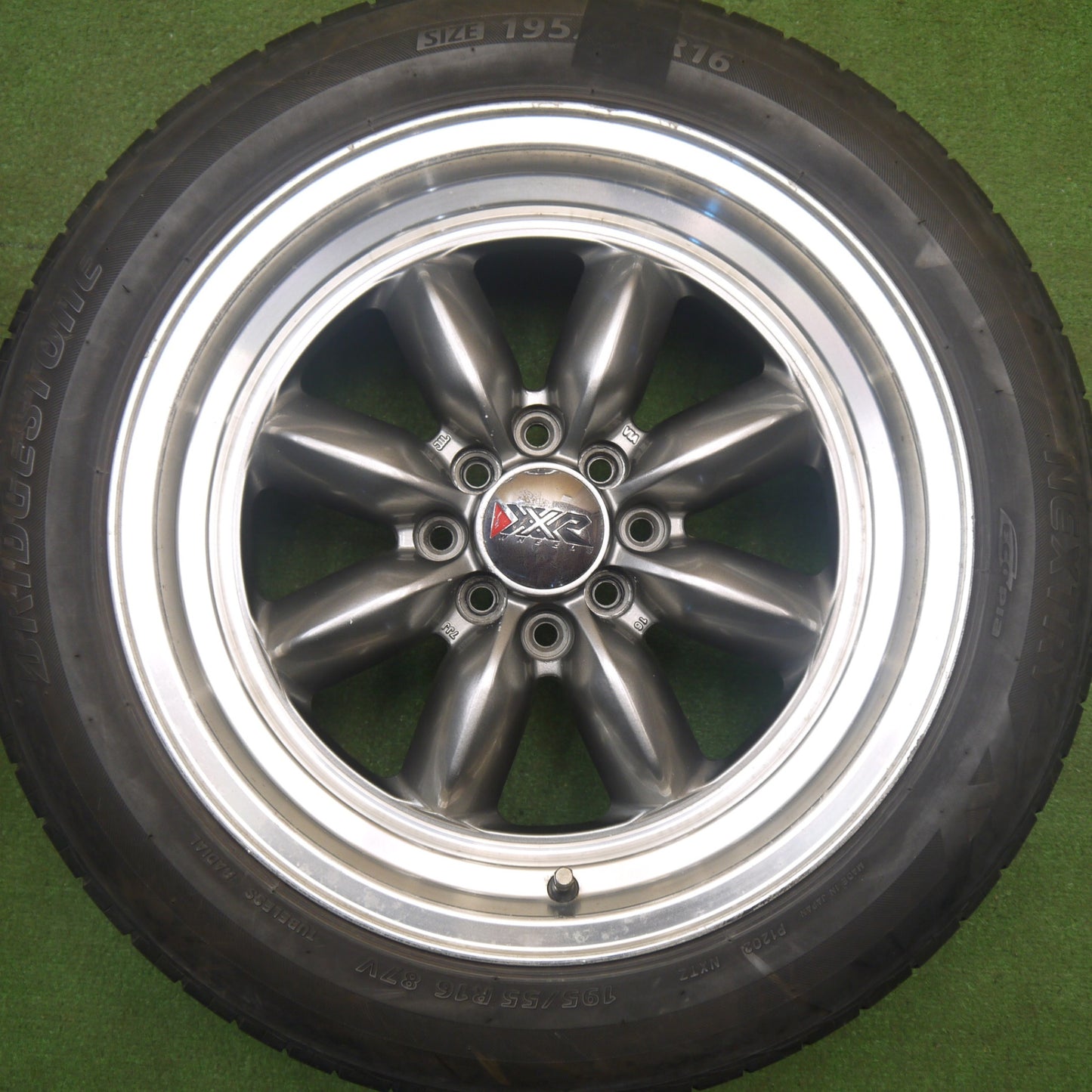 バリ溝！9分★XXR 513 195/55R16 ブリヂストン ネクストリー エコピア 16インチ PCD100 114.3/4H マルチ★6021610Hノ