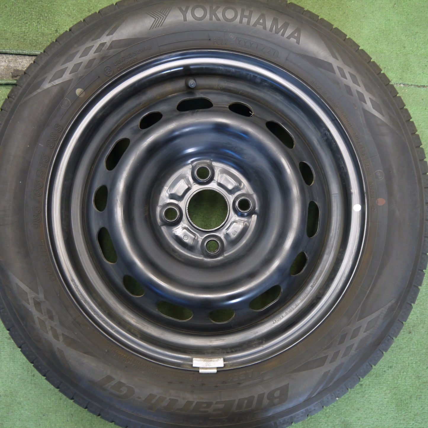バリ溝！キレイ！9分◎185/65R15 ヨコハマ BluEarth-GT AE51 スチール ホイール ブルーアース 15インチ PCD100/4H◎6072802Hノ