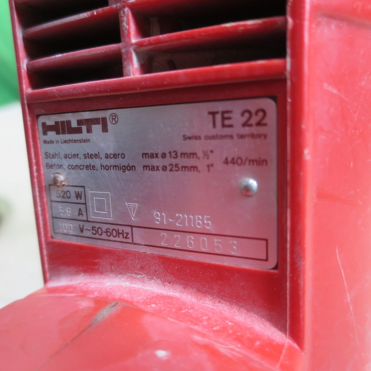[送料無料] ☆HILTI ヒルティ ハンマードリル TE22 電動 工具 ハンマドリル コード式 100V☆