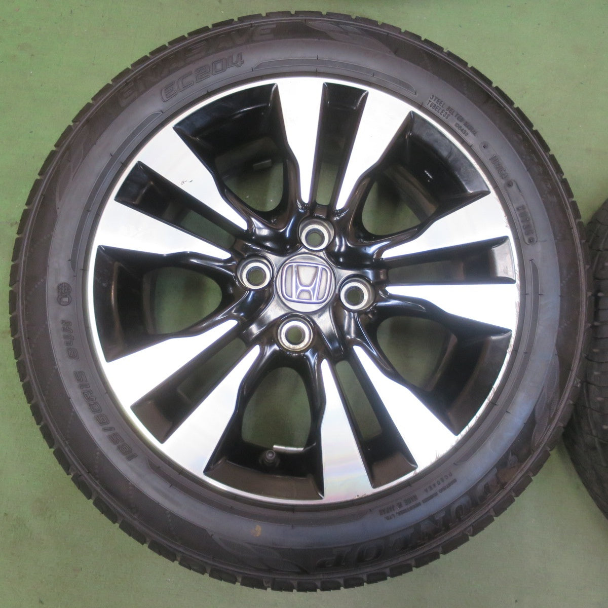 バリ溝！25年！ほぼ10分★ホンダ フィット シャトル 純正 185/60R15 ダンロップ エナセーブ EC204 15インチ PCD100/4H★6052911イノ