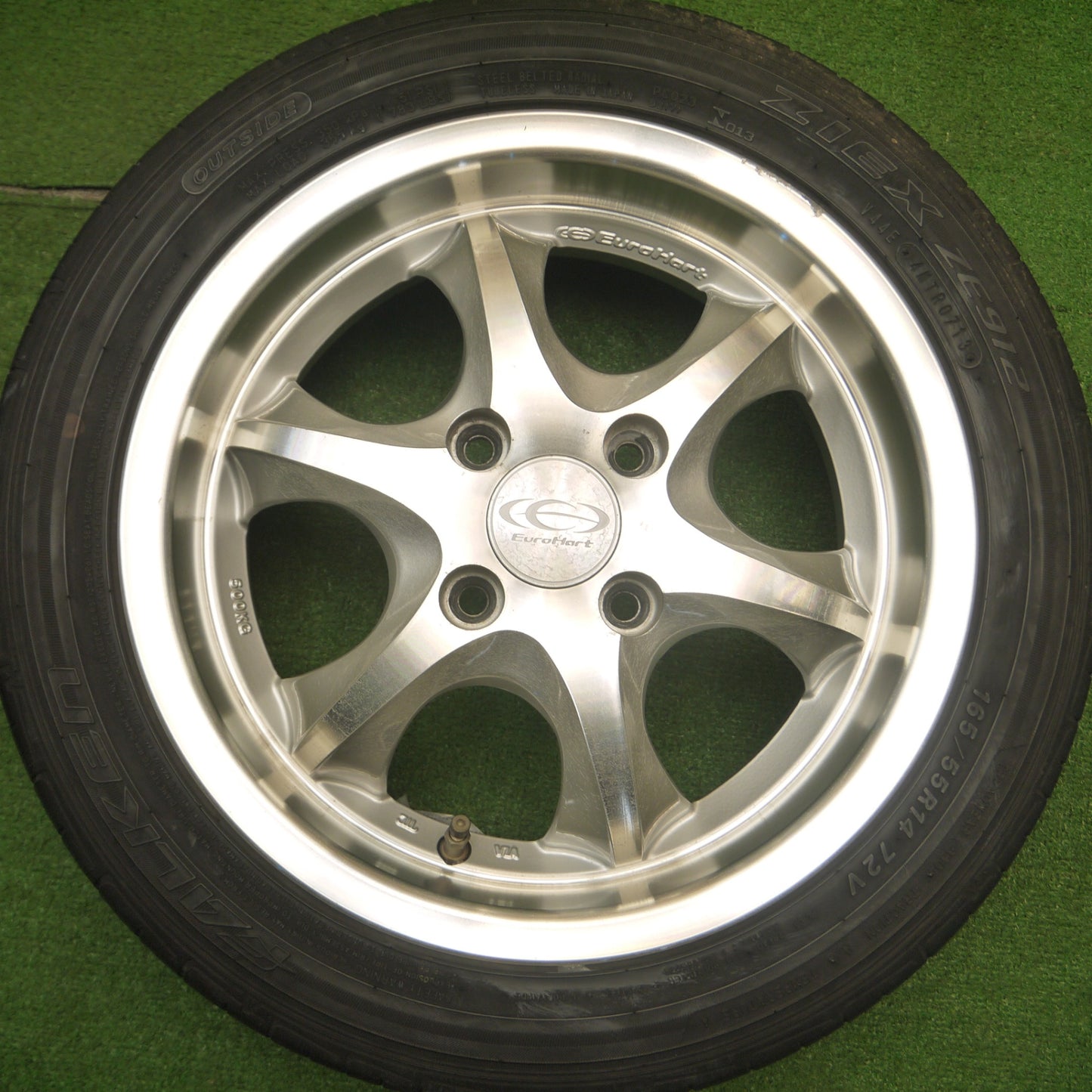 [送料無料] 4本価格★165/55R14 EuroHart ファルケン ジークス ZE912 ユーロハート 14インチ 軽自動車 PCD100/4H★4120206Hノ
