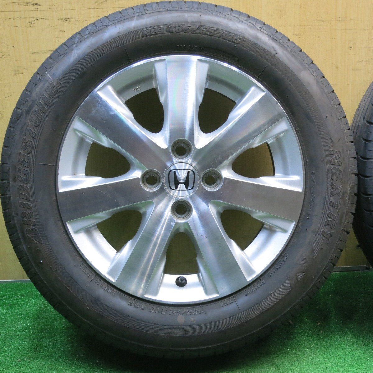 バリ溝！9分★ホンダ GB3 フリード 純正 185/65R15 ブリヂストン ネクストリー エコピア 15インチ PCD100/4H★5042601NJノ
