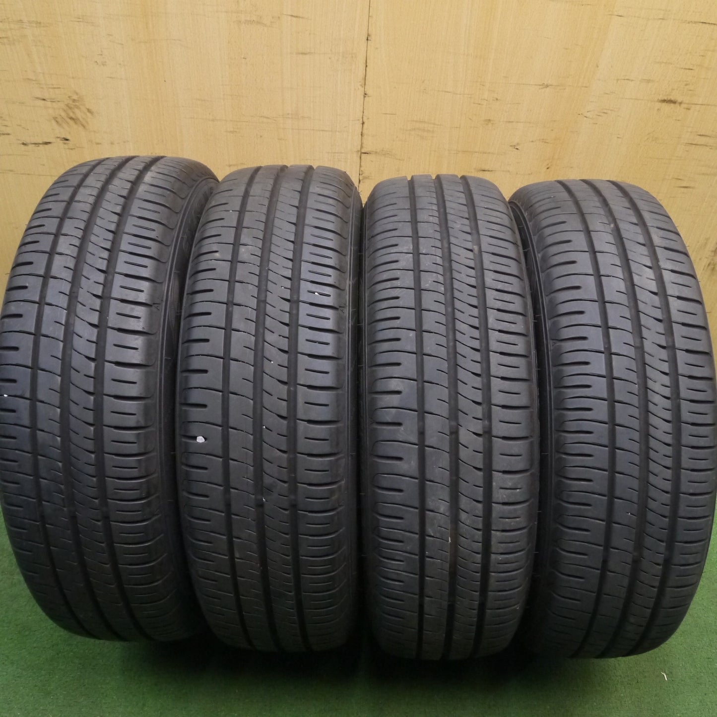 *送料無料* バリ溝！21年！キレイ！9.5分★マツダ デミオ 純正 185/60R16 ダンロップ エナセーブ EC204 16インチ PCD100/4H★4032612Hノ