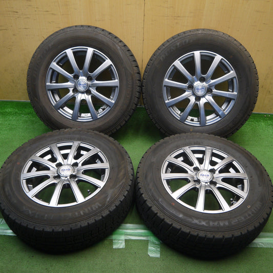 バリ溝！キレイ！9分◎スタッドレス 185/70R14 ダンロップ ウインターマックス WM02 ZACK JP-110 MONZA ザック モンツァ 14インチ PCD100/4H◎6091405Hス