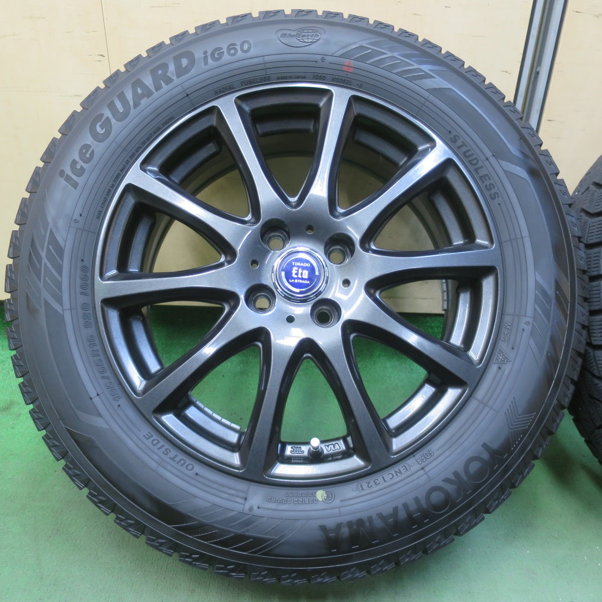 バリ溝！キレイ！8.5分◎スタッドレス 195/65R16 ヨコハマ アイスガード iG60 TIRADO Eta LA STRADA ティラード 16インチ PCD100/4H◎6061505イス