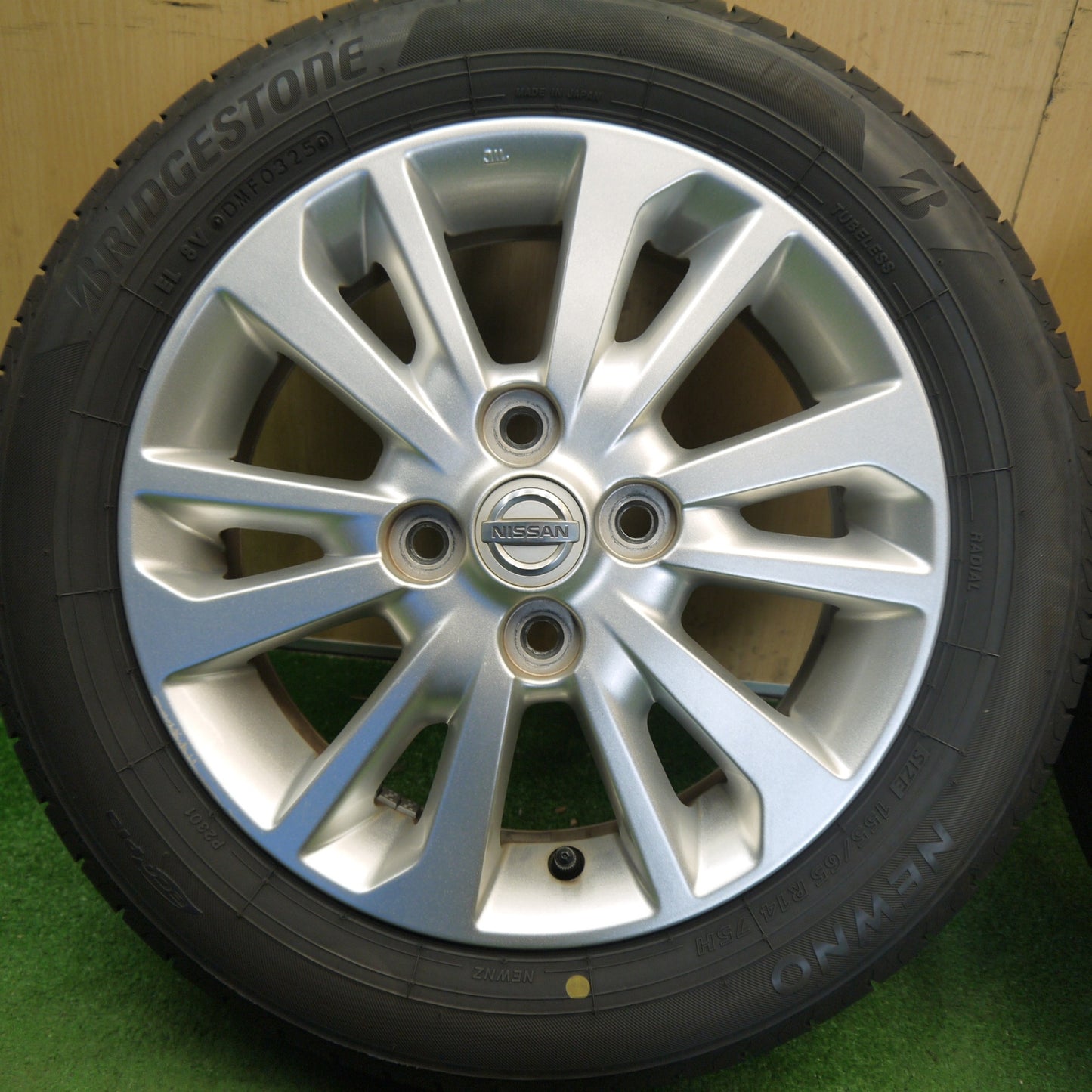 バリ溝！25年！キレイ！ほぼ10分★日産 デイズ ルークス 純正 155/65R14 ブリヂストン NEWNO ニューノ 14インチ PCD100/4H★6050105Hノ