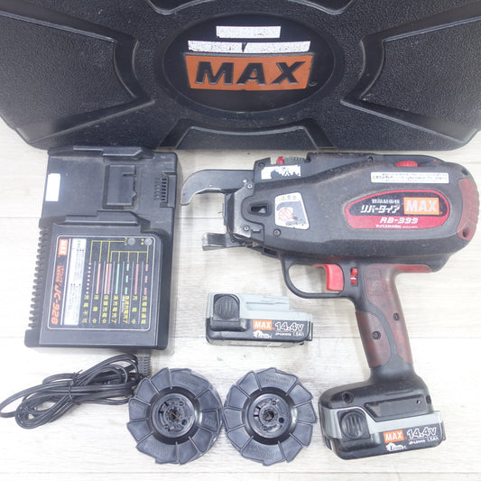 [送料無料] バッテリー2個付◆MAX マックス 鉄筋 結束機 リバータイア RB-399-B2C 電動 工具 14.4V◆