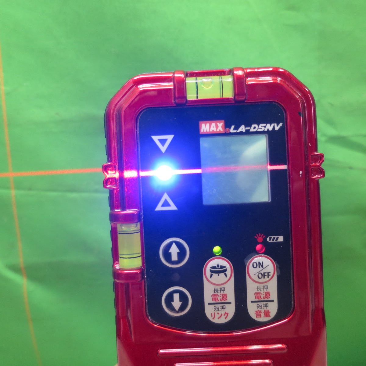 キレイ！付属品付き☆MAX マックス 電子 整準 レーザ 墨出器 LA-S801 受光器 LA-D5NV レーザー 墨出し器☆