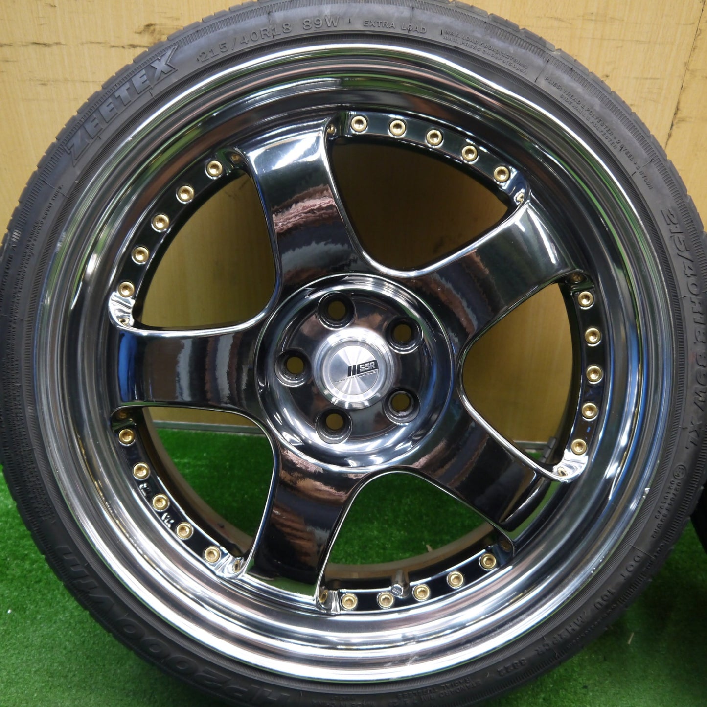バリ溝！22年！9.5分★プリウス 等 TANABE SSR SP1 215/40R18 ジーテックス HP2000 vfm タナベ 18インチ PCD100/5H★5042302Hノ