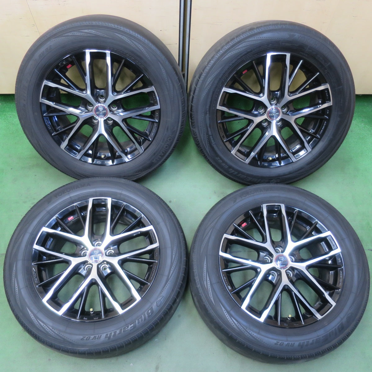 4本価格★フォレスター 等 225/60R17 ヨコハマ ブルーアース RV-02 SMACK REVILA ENKEI AME スマック レヴィラ エンケイ 17インチ PCD100/5H★6043011イノ