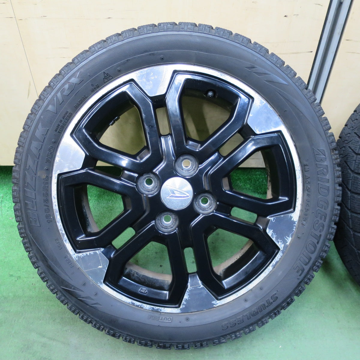 4本価格★ダイハツ ウェイク ピクシス メガ 等 純正 165/55R15 スタッドレス ブリヂストン ブリザック VRX 15インチ PCD100/4H★5111904TTス