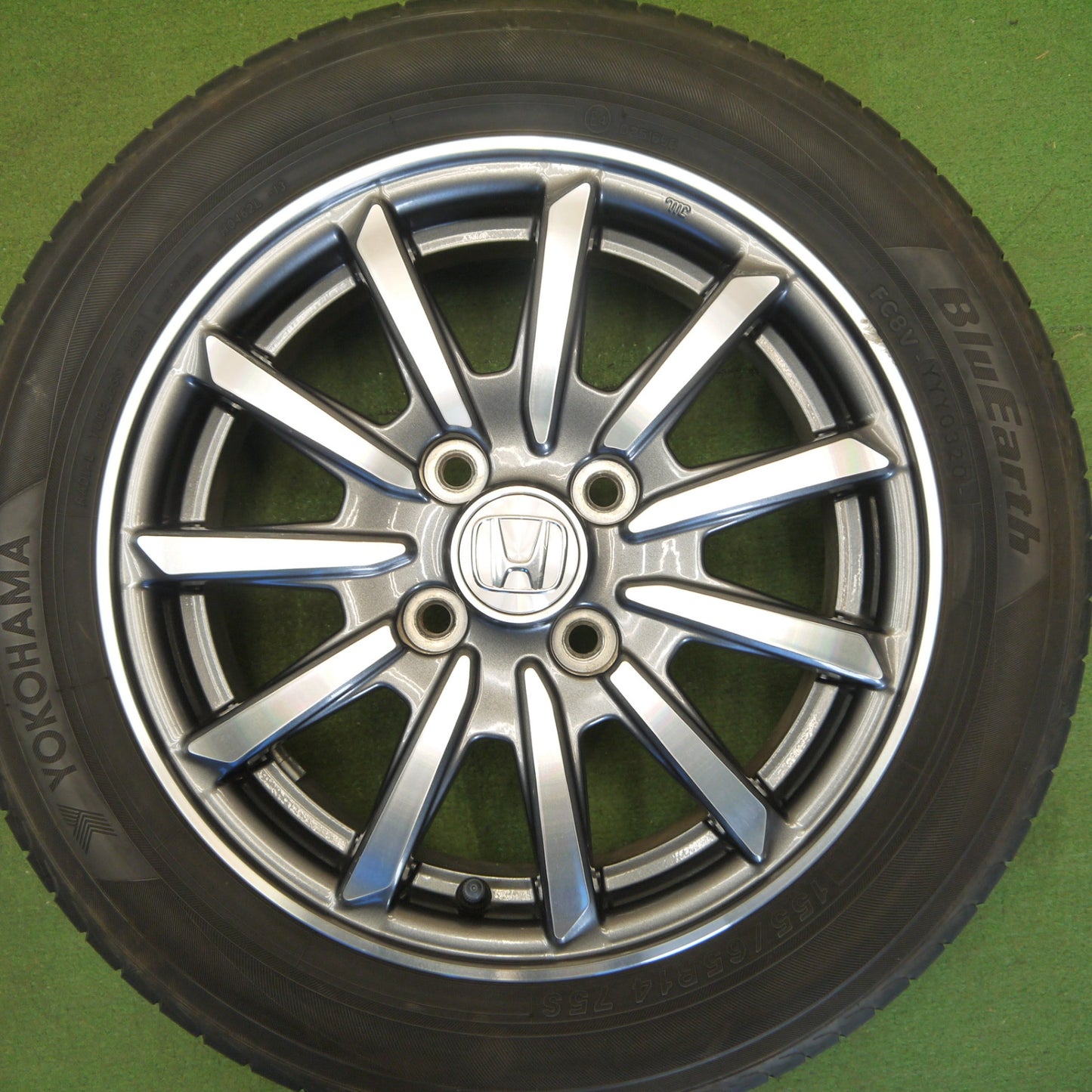 4本価格★ホンダ N-WGN 純正 155/65R14 ヨコハマ ブルーアース AE01 14インチ Nワゴン NWGN PCD100/4H★6042005Hノ