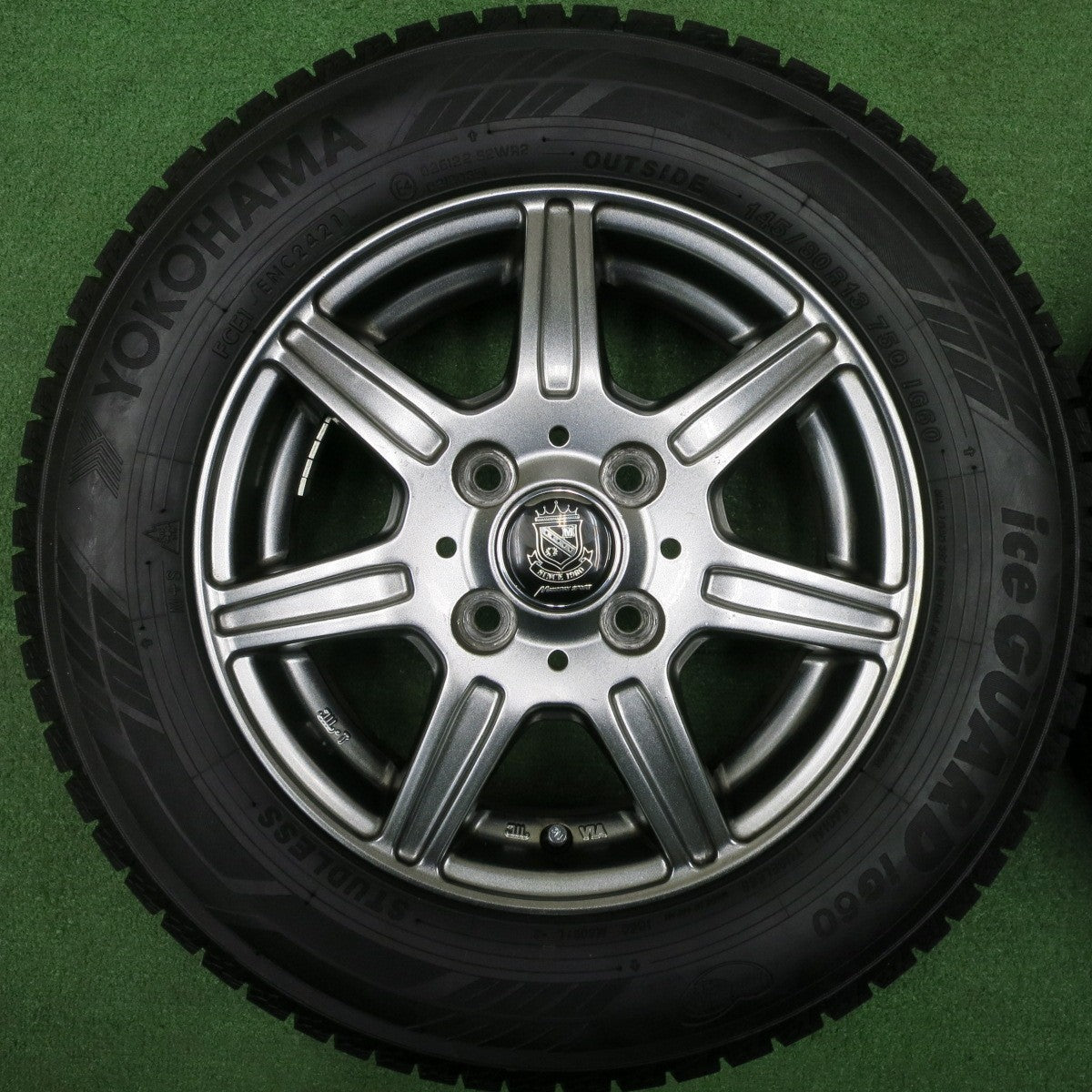 [送料無料] バリ溝！21年！9分★スタッドレス 145/80R13 ヨコハマ アイスガード iG60 MANARAY SPORT マナレイ スポーツ 13インチ PCD100/4H★5010703NJス