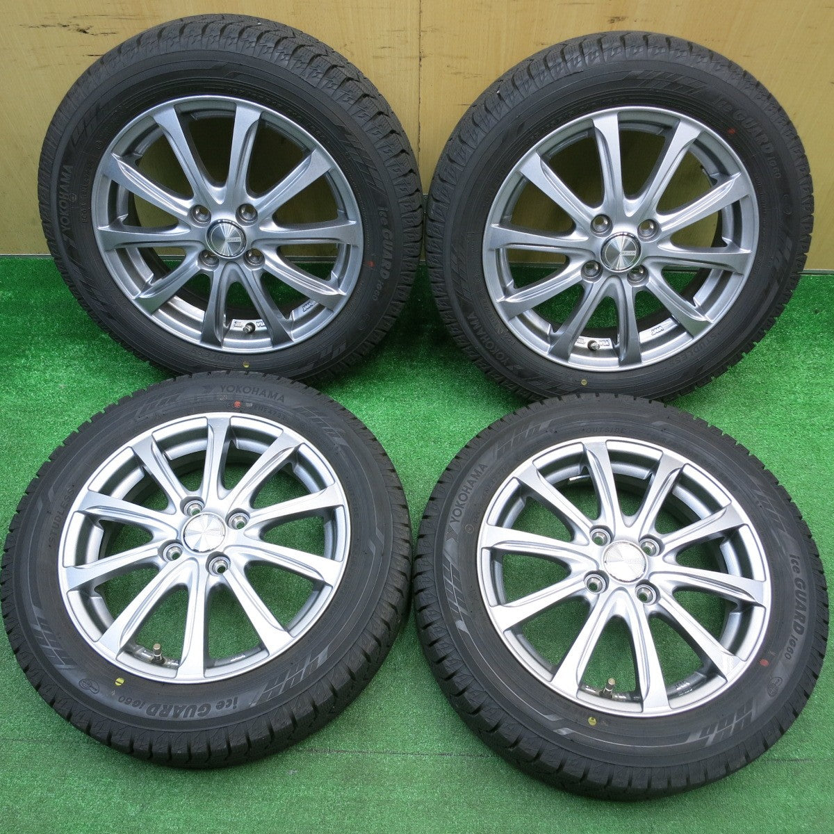 バリ溝！22年！キレイ！ほぼ10分★スタッドレス 165/65R15 ヨコハマ アイスガード iG60 WEZEN 15インチ ソリオ ハスラー 等 PCD100/4H★5110804HAス