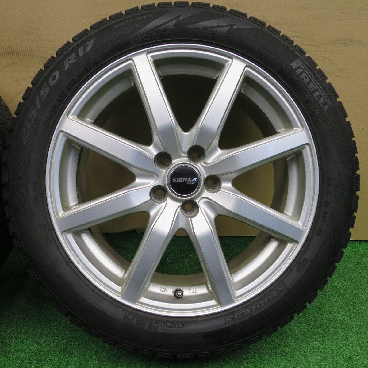4本価格！21年★インプレッサ 等 215/50R17 スタッドレス ピレリ アイスアシンメトリコ SIBILLA ME シビラ 17インチ PCD100/5H★5121301NKス