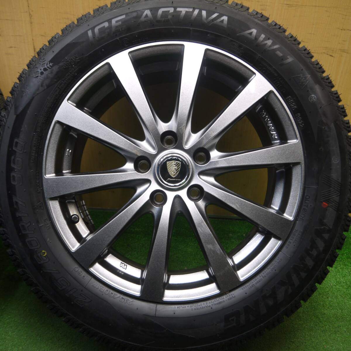 未使用！22年！キレイ★スタッドレス 215/60R17 ナンカン アイスアクティバ AW-1 MANARAY SPORT マナレイ スポーツ 17インチ PCD114.3/5H★5030308Hス