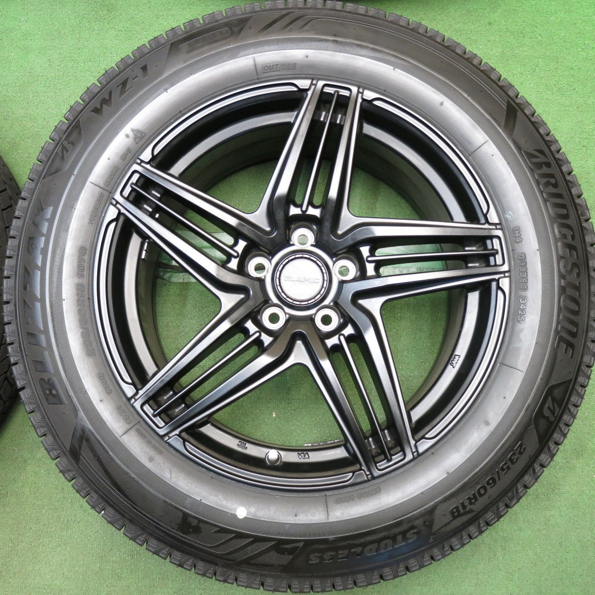 バリ溝！25年！ほぼ10分◎スタッドレス 235/60R18 ブリヂストン ブリザック WZ-1 GLAMIC LX-S グラミック 18インチ PCD114.3/5H◎6100406HAス