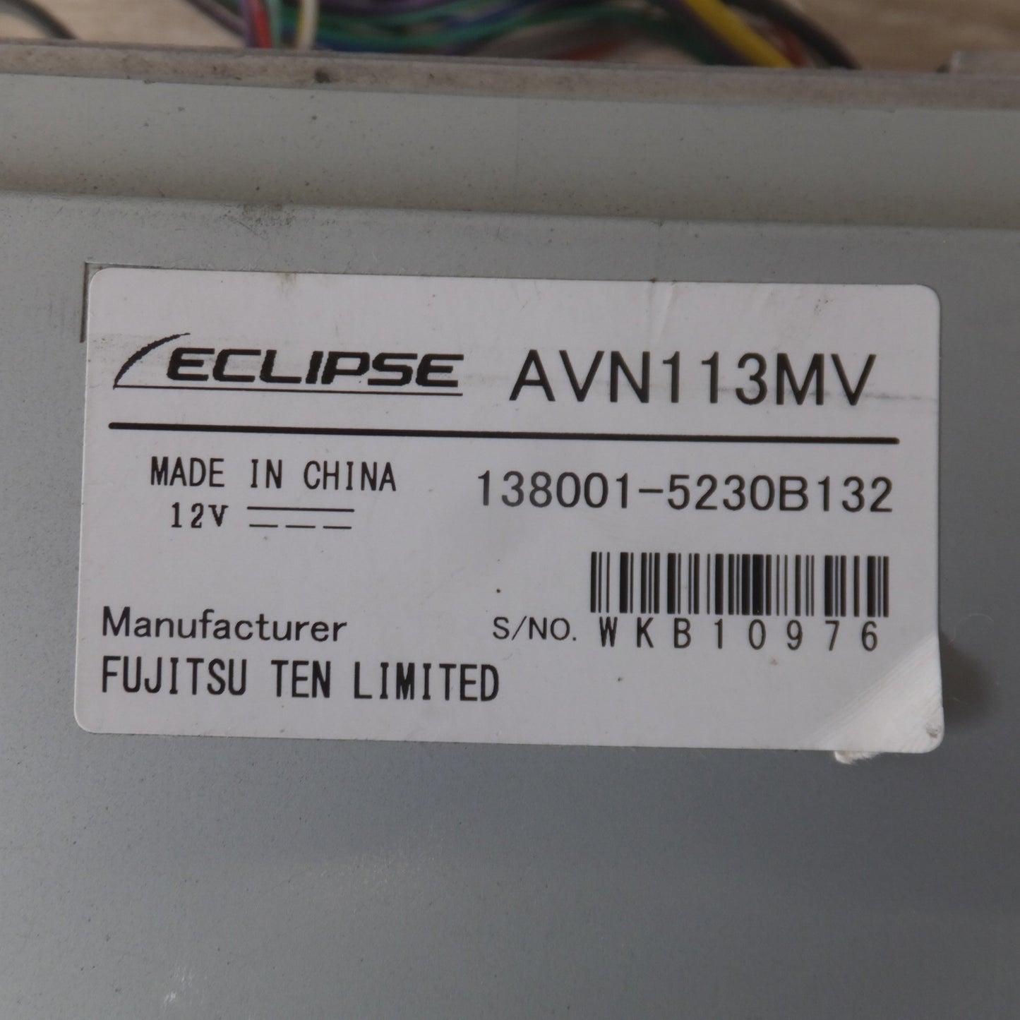 [送料無料] 現状品★富士通テン イクリプス ECLIPSE メモリーナビゲーション AVN113MV セキュリティロック[76]★