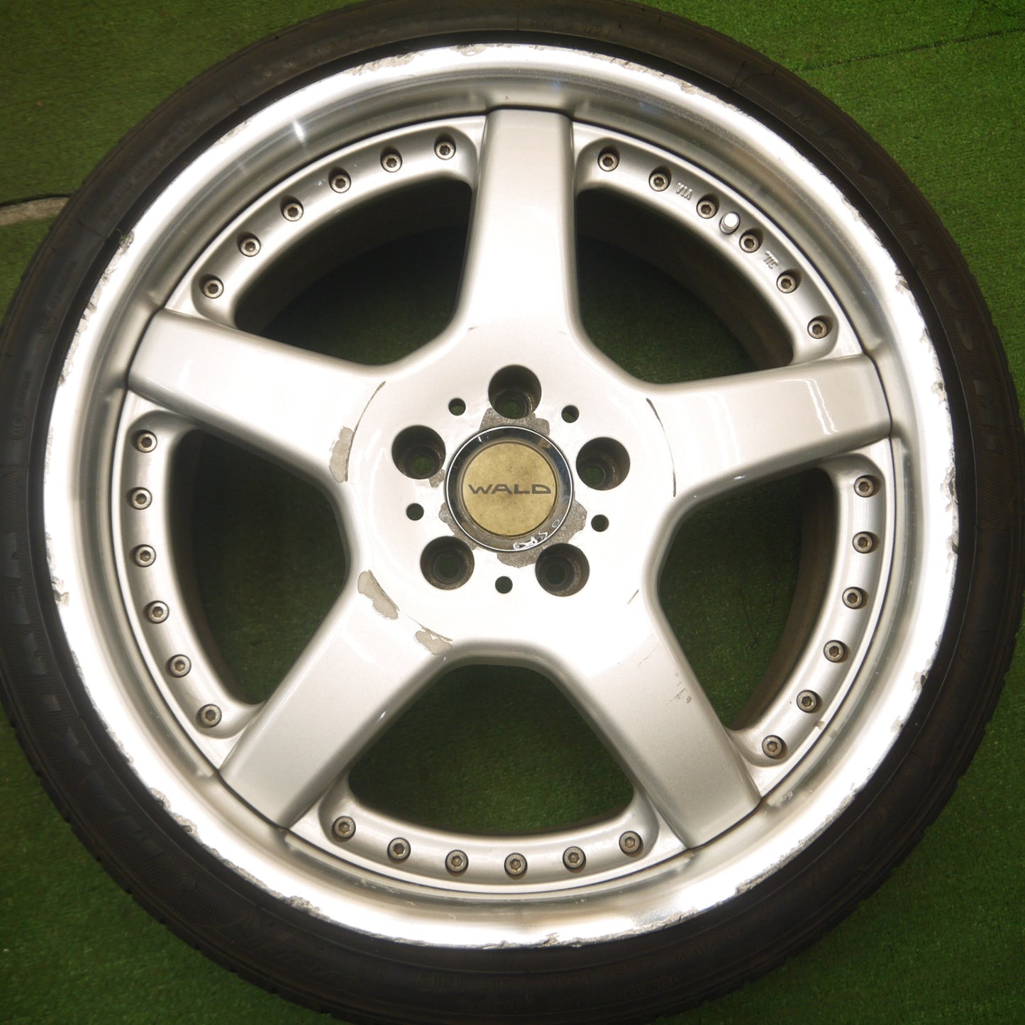 [送料無料] バリ溝！21年！ほぼ10分★WALD シュトライフェン 245/35R19 275/30R19 マックストレック MAXIMUS M1 ATR SPORT 19インチ ヴァルド PCD114.3/5H★5021809Hノ