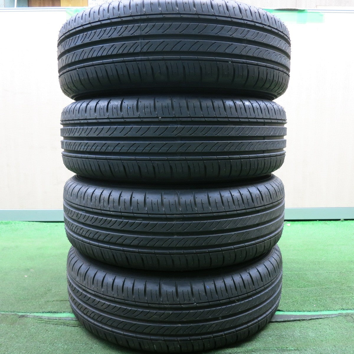 *送料無料* 超バリ溝！22年！ほぼ10分★ホンダ フリード ハイブリッド 純正 スチール 185/65R15 ダンロップ エナセーブ EC300 15インチ PCD114.3/5H★4050805HAノ