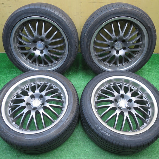 バリ溝！キレイ！8.5分★235/45R18 ハイフライ HF805 Eques エクアス 18インチ PCD114.3/5H★5102603NJノ