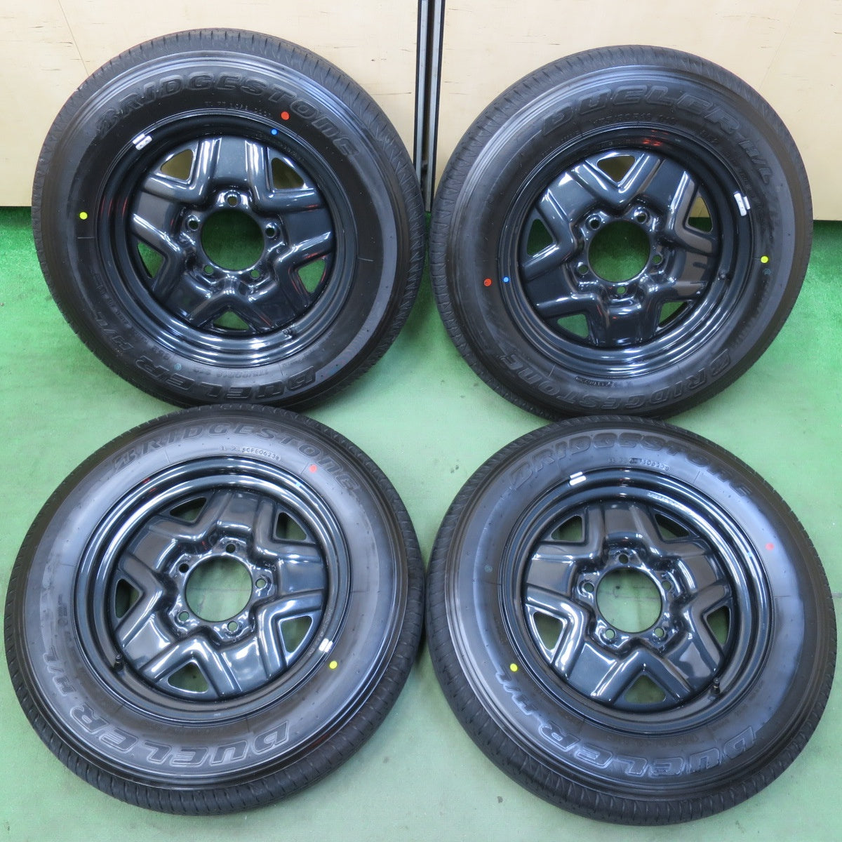 新車外し！23年★スズキ JB64W ジムニー 純正 スチール 175/80R16 ブリヂストン デューラー H/L 852 16インチ PCD139.7/5H★5112901イノ