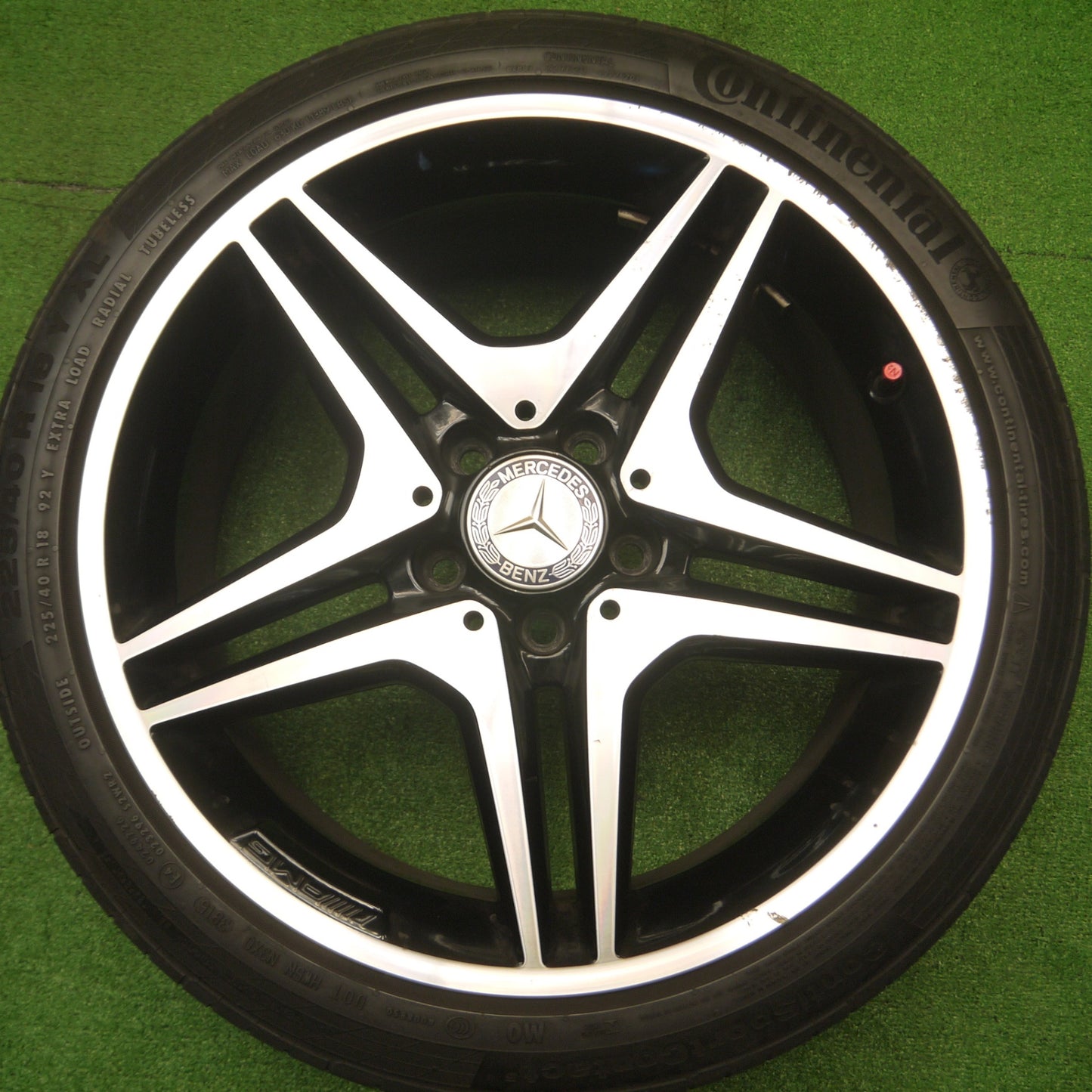 [送料無料] 4本価格★ベンツ Aクラス W176 純正 AMG 225/40R18 コンチネンタル コンチスポーツコンタクト5 MO PCD112/5H★4092409Hノ