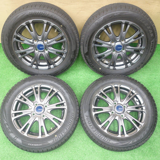 キレイ！22年★スタッドレス 155/65R14 ブリヂストン ブリザック VRX2 ABATIS EW アバティス 14インチ PCD100/4H★5122502KTス