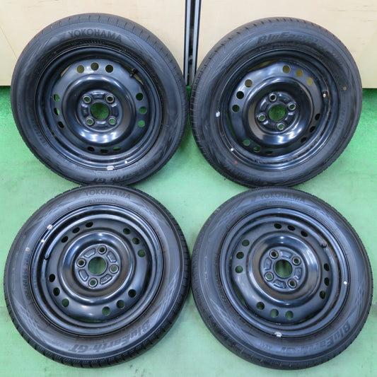 バリ溝！キレイ！9分★155/65R14 ヨコハマ BluEarth-GT AE51 スチール ホイール ブルーアース 14インチ PCD100/4H★5050213イノ