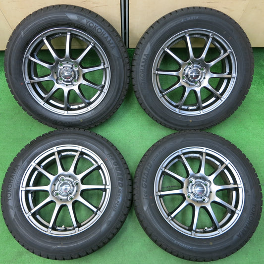 *送料無料* 超バリ溝！キレイ！ほぼ10分★スタッドレス 175/65R15 ヨコハマ アイスガード iG50 プラス SCHNEIDER ATECH シュナイダー PCD100/4H★4053103イス