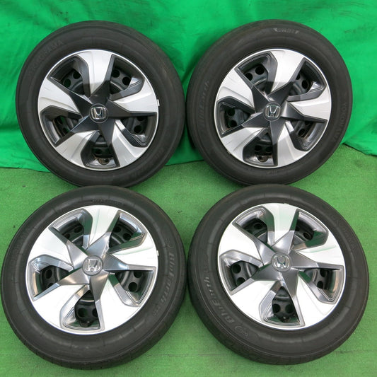 *送料無料* キレイ★ホンダ フィット 純正 スチール 185/60R15 ヨコハマ ブルーアース E50 E50J 15インチ PCD100/4H★4050805ナノ